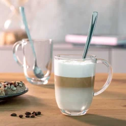 2 Latte Macchiato Tassen NAPOLI 380 ml + 2 Löffel*LEONARDO Best