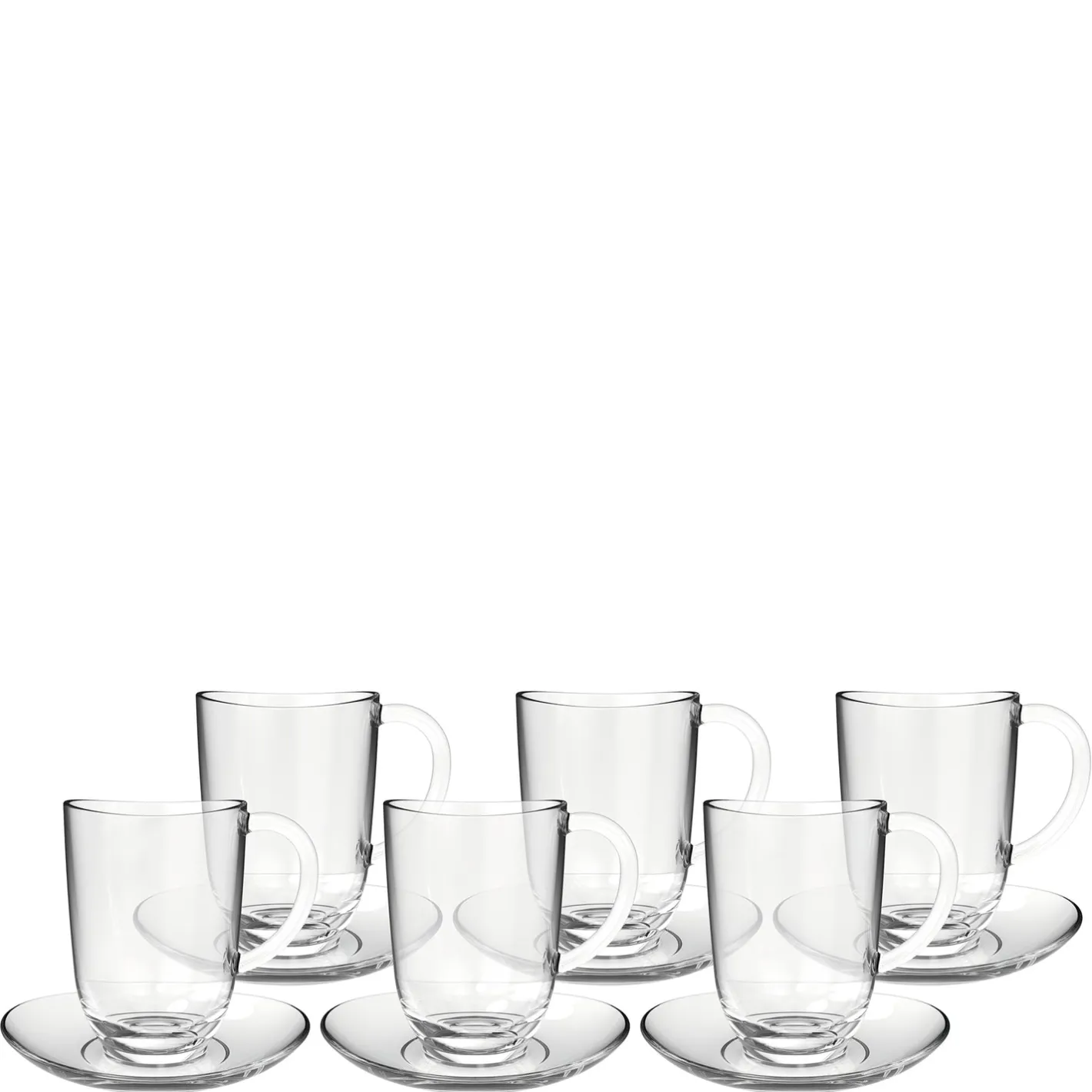 6 Latte Macchiatotassen NAPOLI 380 ml mit Untertassen*LEONARDO Sale