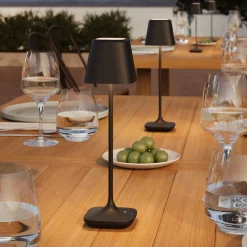 Akku-Tischleuchte CAPRI 25 cm schwarz*LEONARDO Clearance