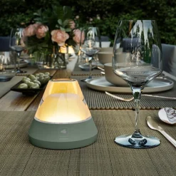 Akku-Tischleuchte SALERNO 10 cm olivgrün*LEONARDO