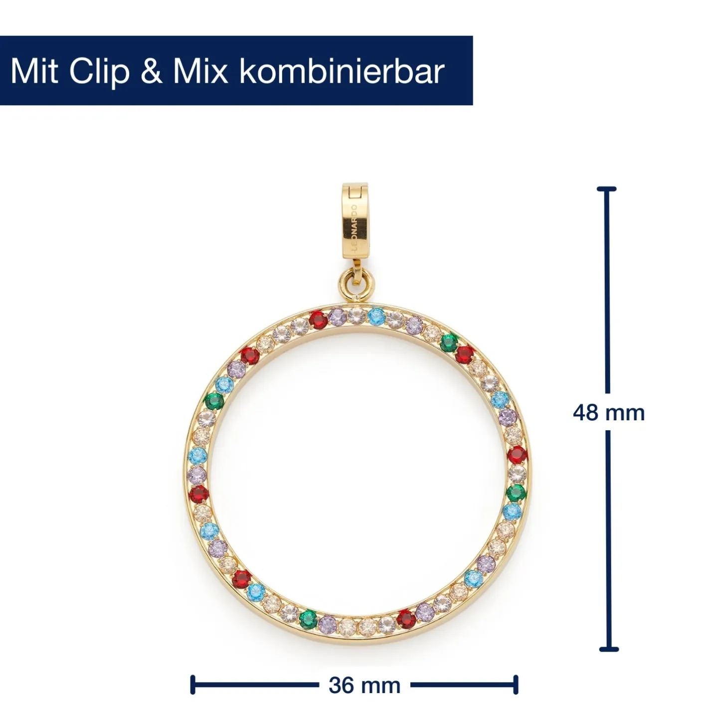 Anhänger CLARENCE gold Clip & Mix*LEONARDO Discount