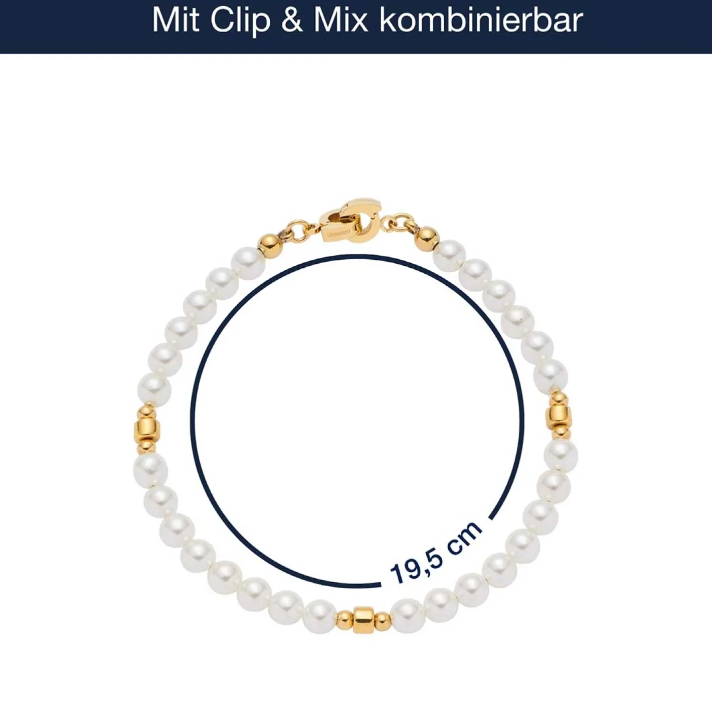 Armband CHRISTA Clip & Mix gold*LEONARDO Sale