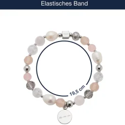 Armband HOPE silber/rose mit persönlicher Gravur*LEONARDO Sale