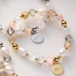 Armband HOPE silber/rose mit persönlicher Gravur*LEONARDO Sale