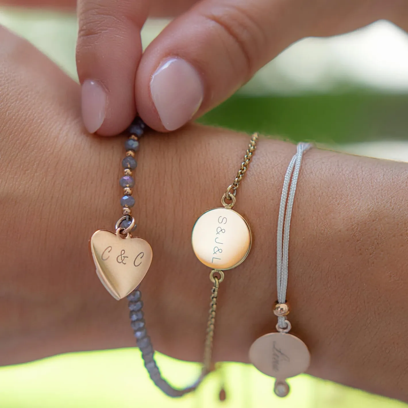 Armband MARLA gold mit persönlicher Gravur*LEONARDO Online