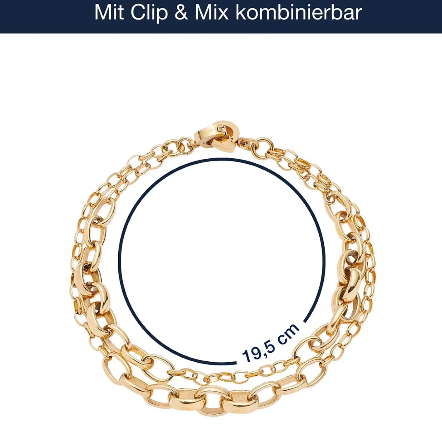 Armband SUZANNE Clip & Mix gold*LEONARDO Best