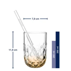Caramel Macchiato Gläser GOCCE mit Glastrinkhalm 4-teilig*LEONARDO Outlet