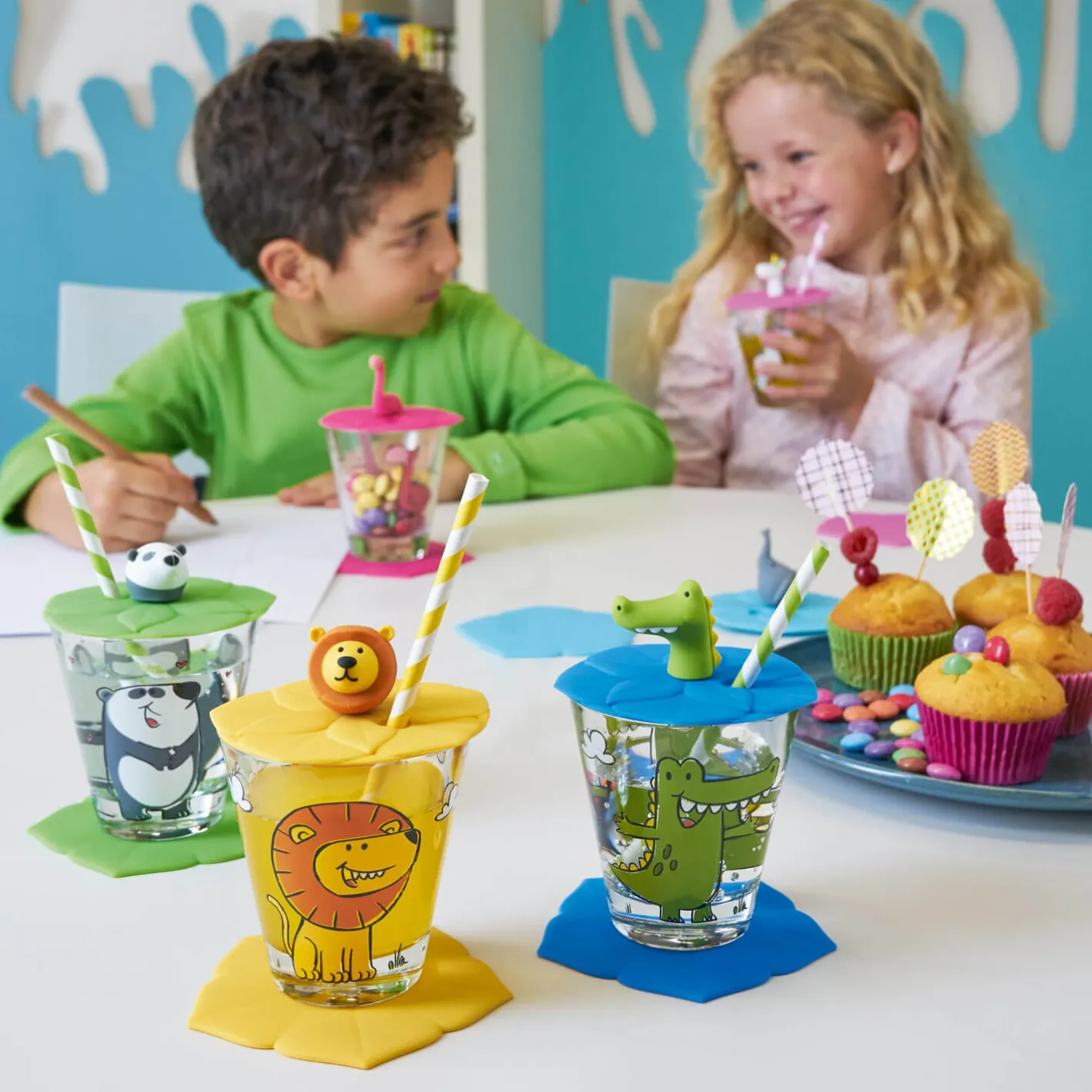 Deckel BAMBINI 9 cm gelb Löwe*LEONARDO