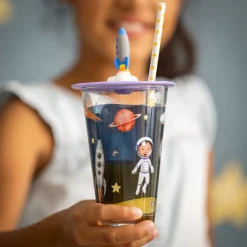 Deckel lila BAMBINI AVVENTURA Rakete*LEONARDO Discount