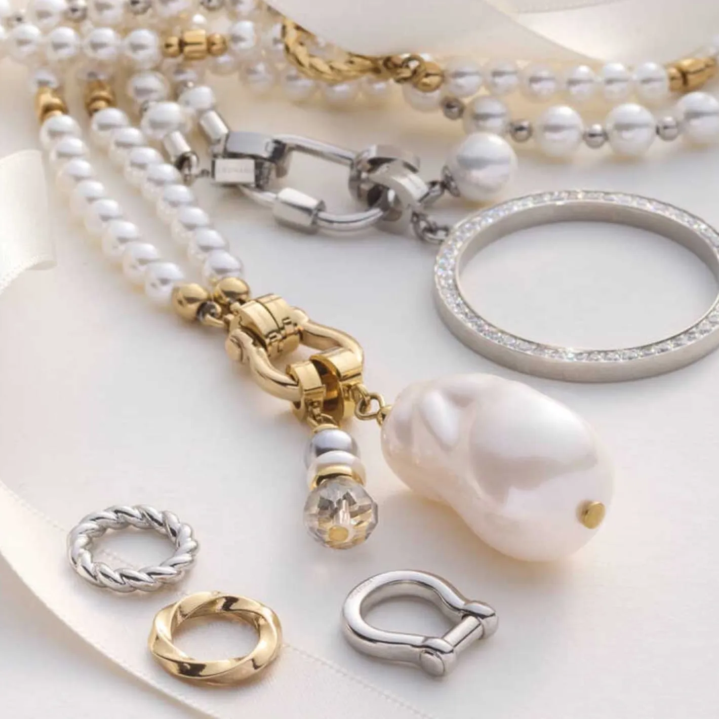 Edelstahlring LIESEL Clip & Mix gold*LEONARDO Sale