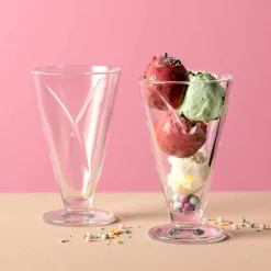 Eisbecher aus Glas CONO 360 ml 4er-Set*LEONARDO Hot