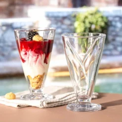 Eisbecher aus Glas CONO 360 ml 4er-Set*LEONARDO Hot