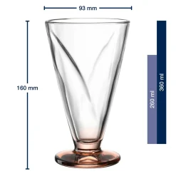 Eisbecher aus Glas CONO 360 ml 3er-Set*LEONARDO Sale