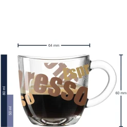 Espressotasse NAPOLI 80 ml 3farbig 6er-Set*LEONARDO Hot