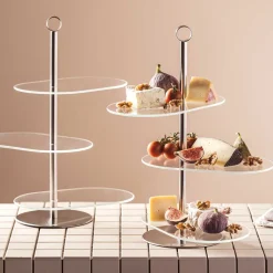 Etagere CENA silber asymetrisch 3-teilig*LEONARDO Clearance