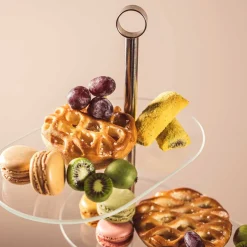 Etagere CENA silber asymetrisch 3-teilig*LEONARDO Clearance