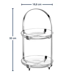 Etagere CUCINA silber 2-teilig*LEONARDO Clearance
