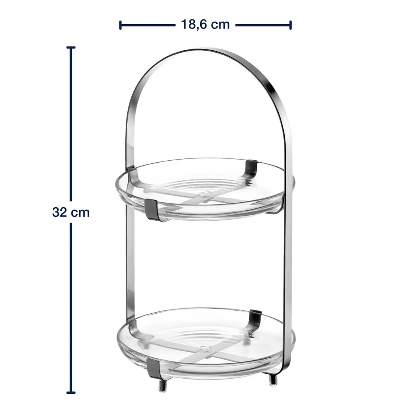 Etagere CUCINA silber 2-teilig*LEONARDO Clearance
