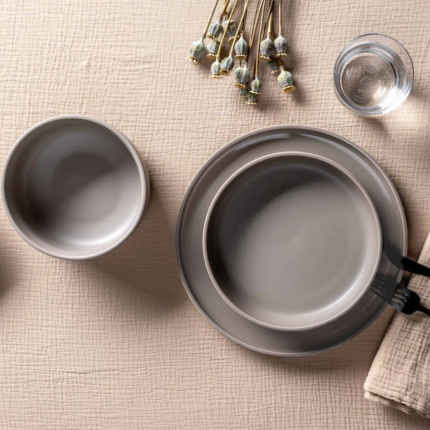 Geschirrset ROMA taupe 12-teilig*LEONARDO