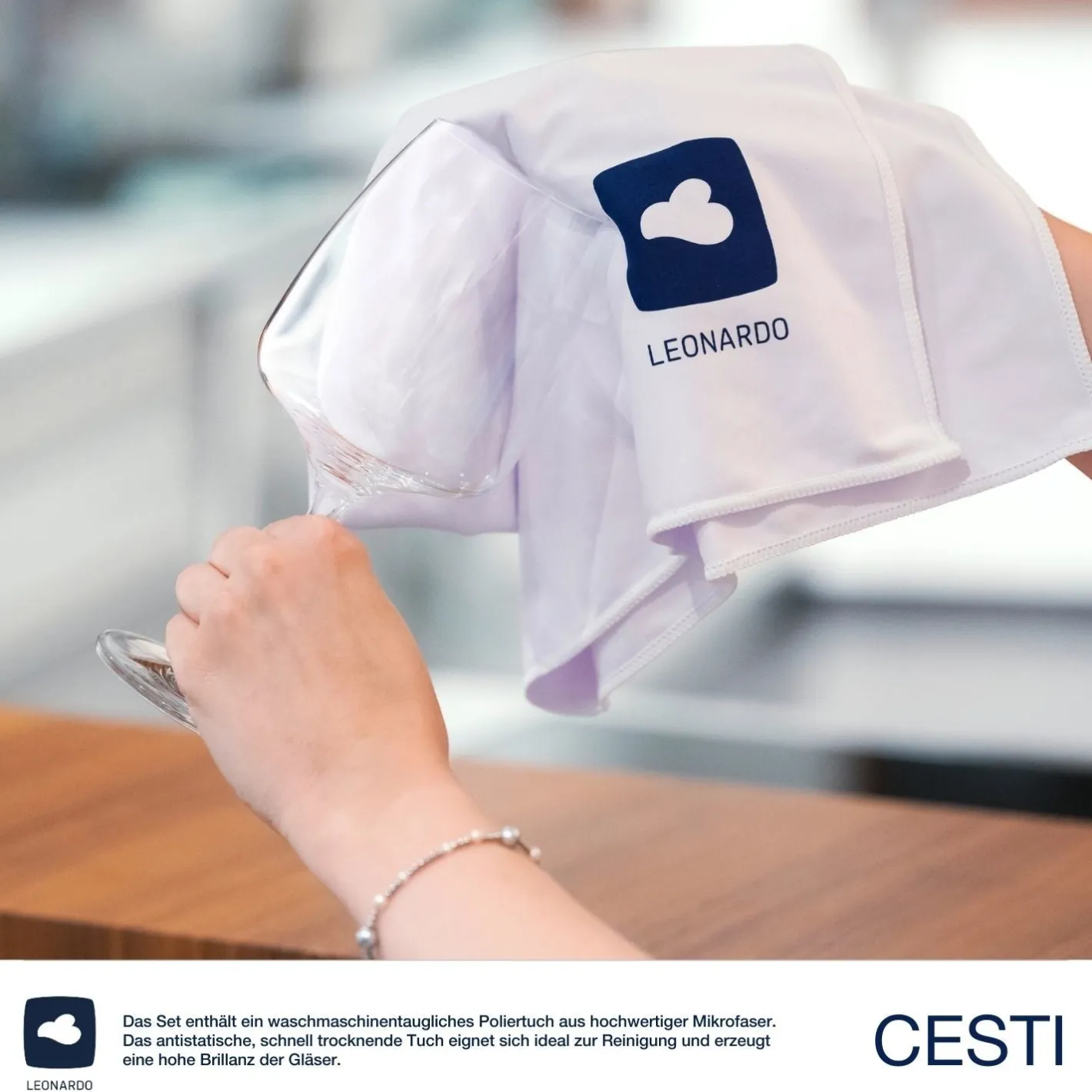 Glasset CESTI 8-teilig + Poliertuch*LEONARDO