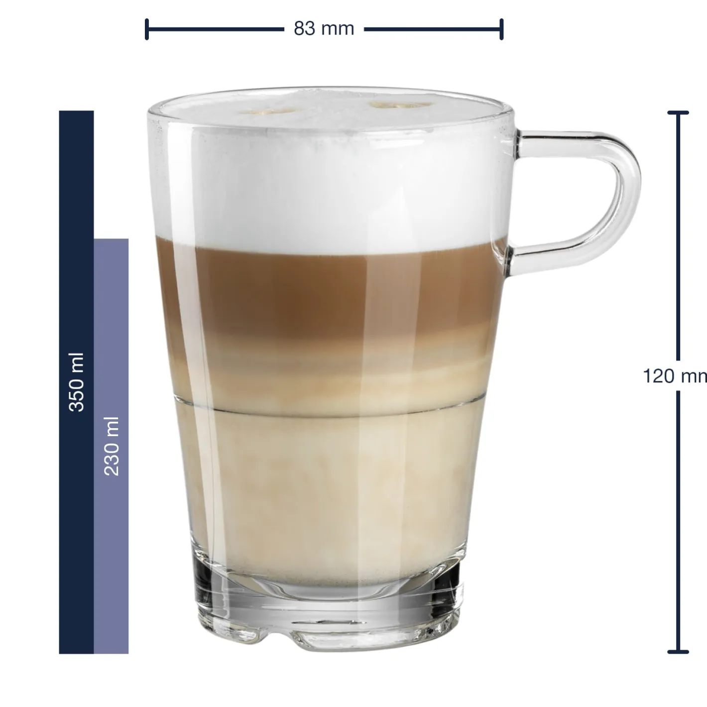 Glastasse SENSO 350 ml stapelbar 6er-Set*LEONARDO Clearance