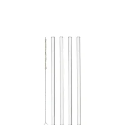 Glastrinkhalme CIAO 20 cm 4er-Set + Reinigungsbürste*LEONARDO Discount