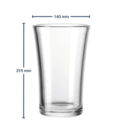 Glasvase BLOOM 22 cm in geschwungener Form*LEONARDO