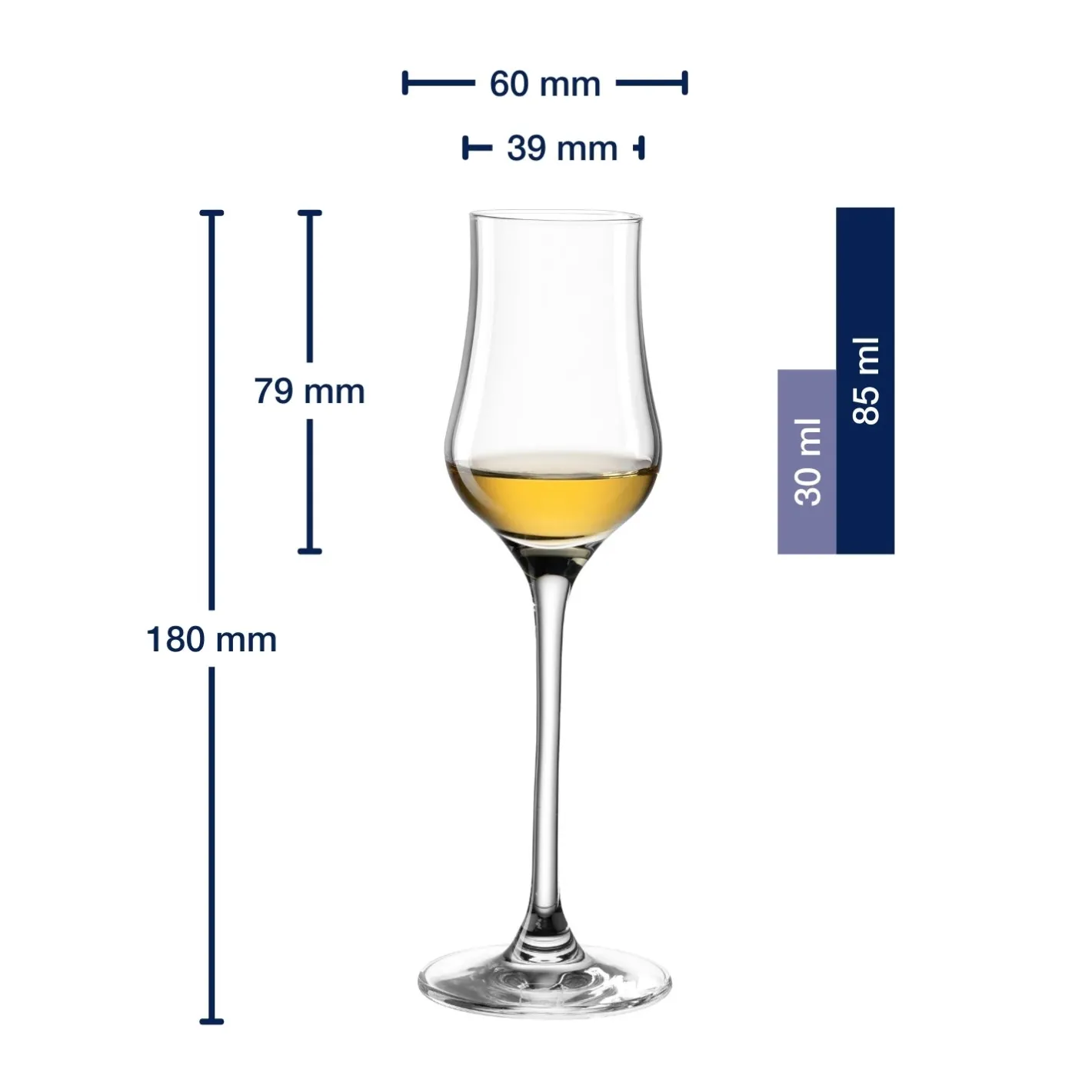 Grappaglas CIAO+ 85 ml mit persönlicher Gravur*LEONARDO New