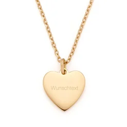 Halskette COLETTA 42 cm gold mit persönlicher Gravur*LEONARDO Discount