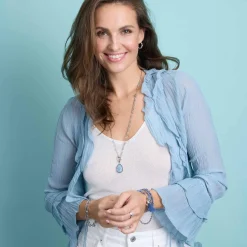 Halskette DONNA 80 cm blau Sommer*LEONARDO Outlet