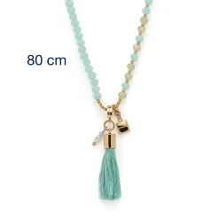 Halskette DONNA 80 cm türkis Sommer*LEONARDO Discount