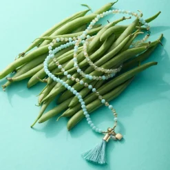 Halskette DONNA 80 cm türkis Sommer*LEONARDO Discount