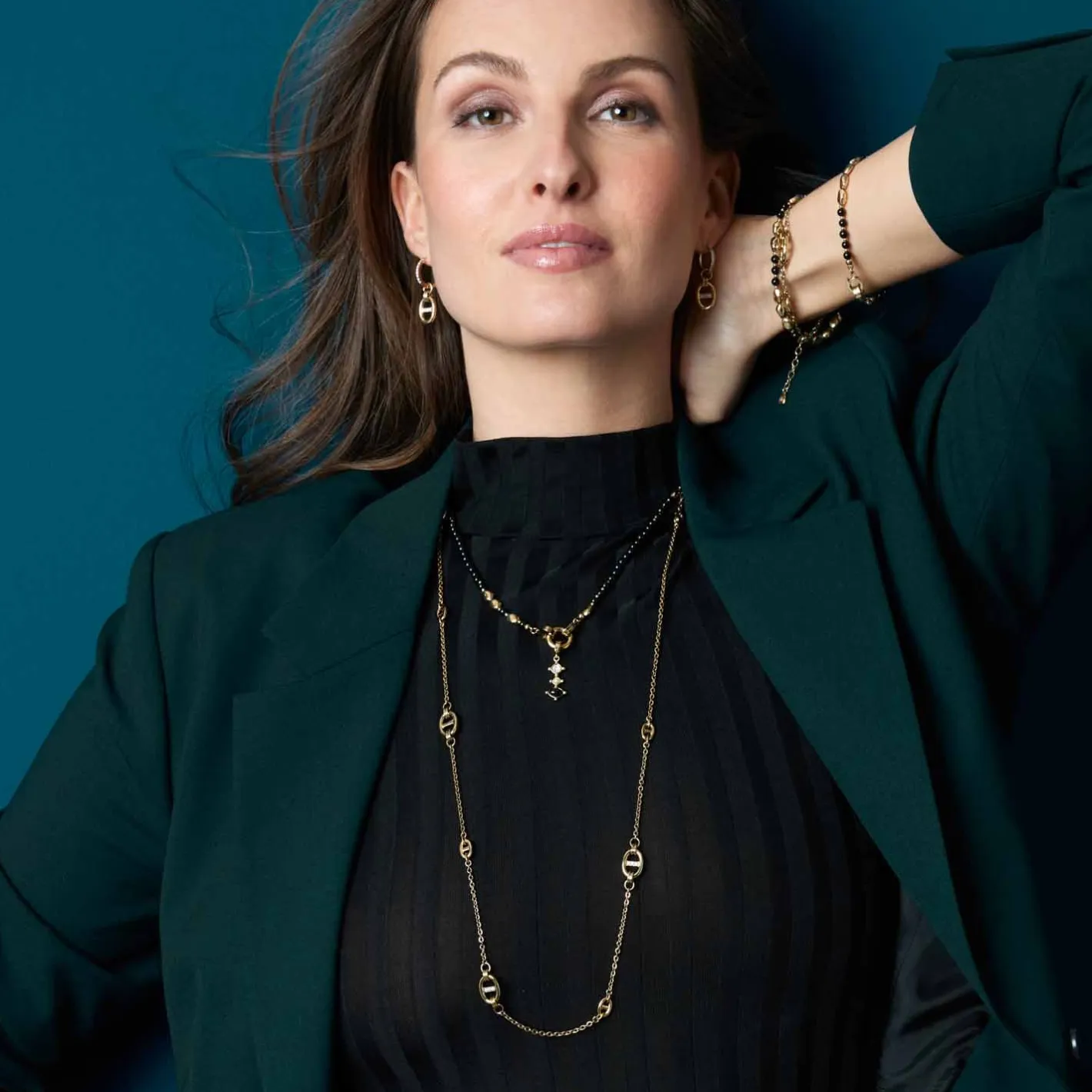 Halskette DORINA 45 cm gold Clip & Mix*LEONARDO New