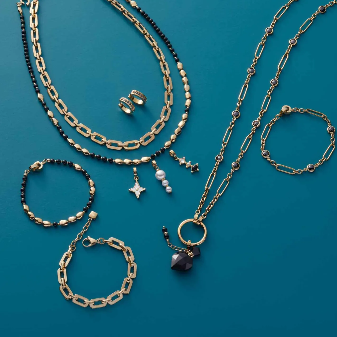 Halskette DORINA 45 cm gold Clip & Mix*LEONARDO New