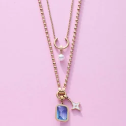 Halskette DOTTY 60 cm gold Clip & Mix*LEONARDO Hot