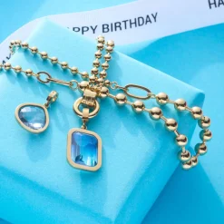 Halskette DOTTY 60 cm gold Clip & Mix*LEONARDO Hot