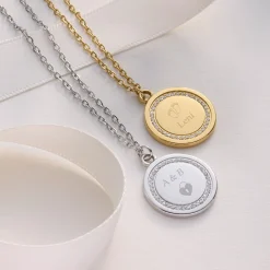 Halskette FERRARA 45 cm gold mit persönlicher Gravur*LEONARDO Online