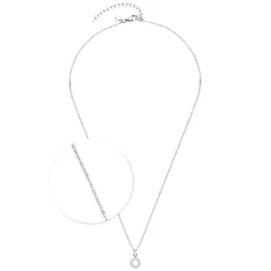 Halskette ISA 42 cm glitz/weiß*LEONARDO New