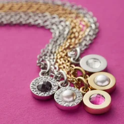 Halskette ISA 42 cm glitz/weiß*LEONARDO New