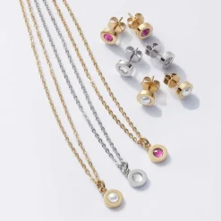 Halskette ISA 42 cm gold/pink Sommer Special*LEONARDO New