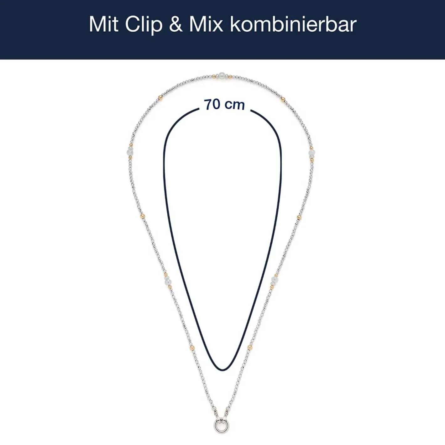 Halskette NOURA 70 cm Clip & Mix*LEONARDO Hot