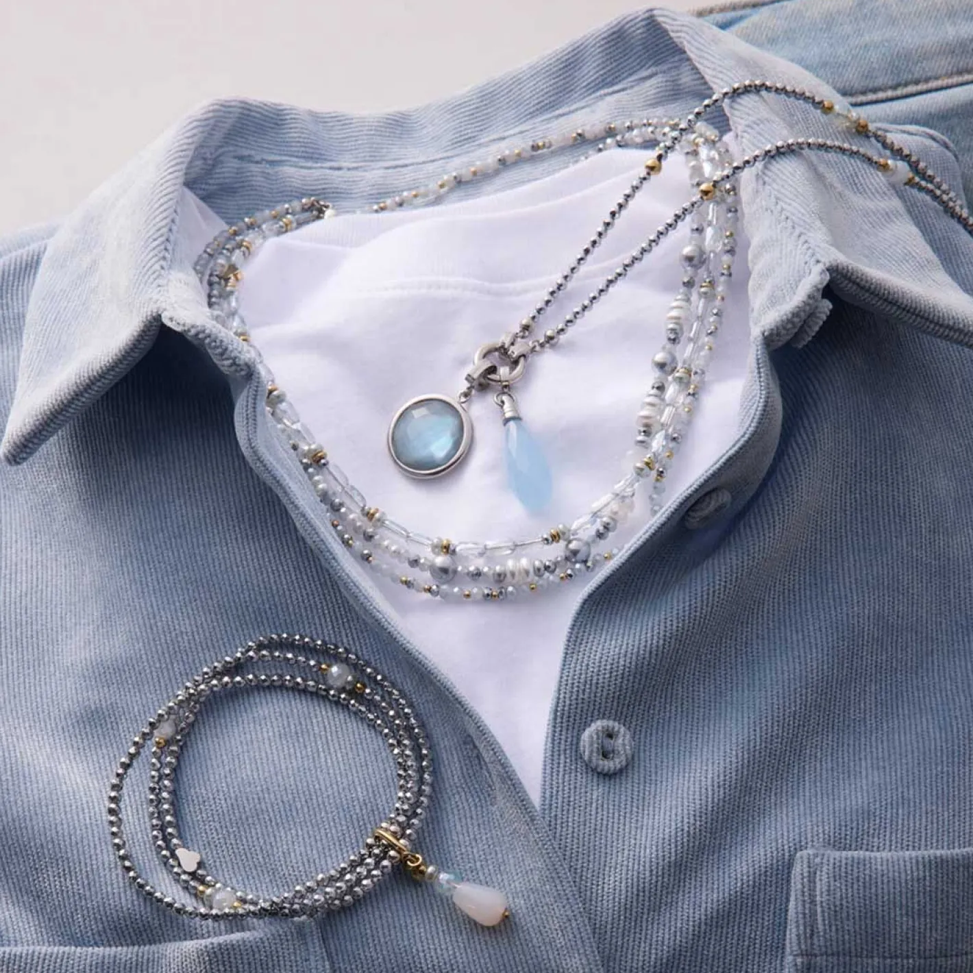 Halskette NOURA 70 cm Clip & Mix*LEONARDO Hot