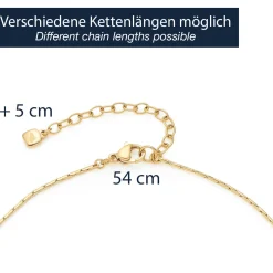 Halskette PILEA 45 cm gold mit persönlicher Gravur*LEONARDO Online