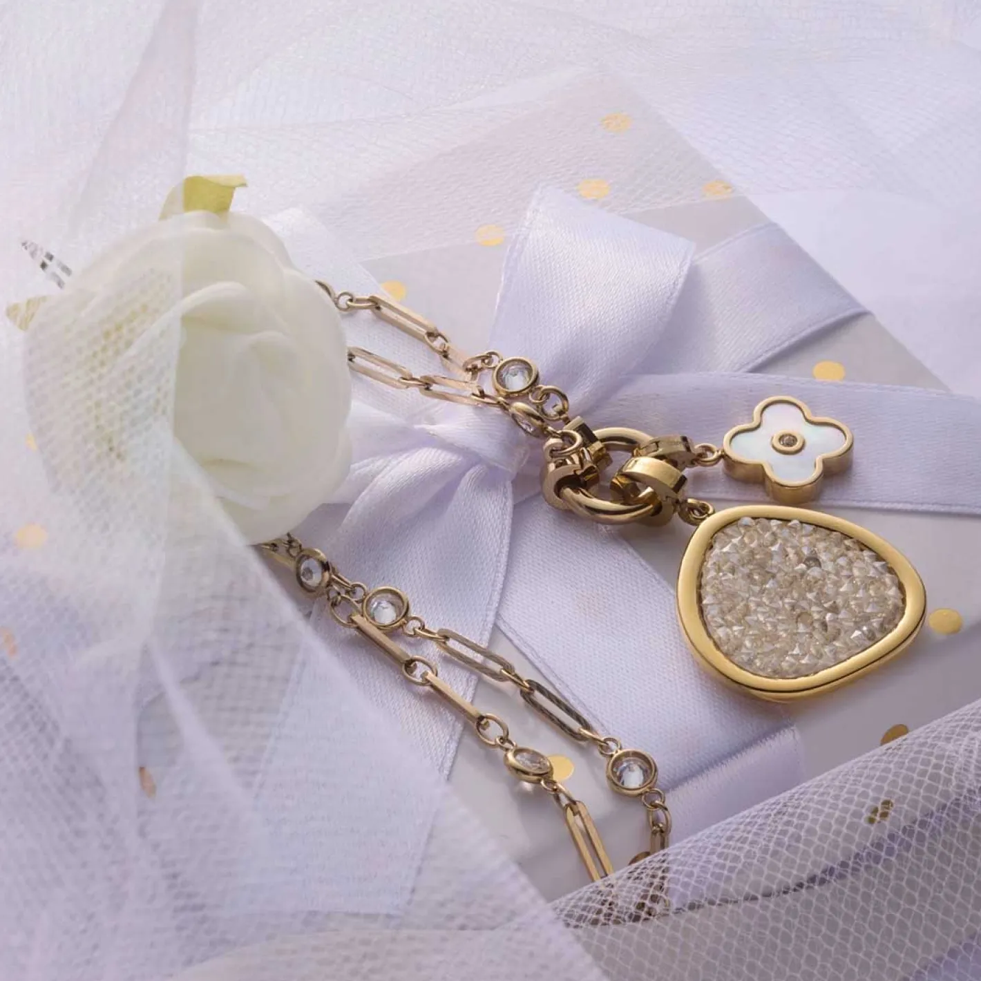 Halskette REBECCA 80 cm gold Clip & Mix*LEONARDO Online