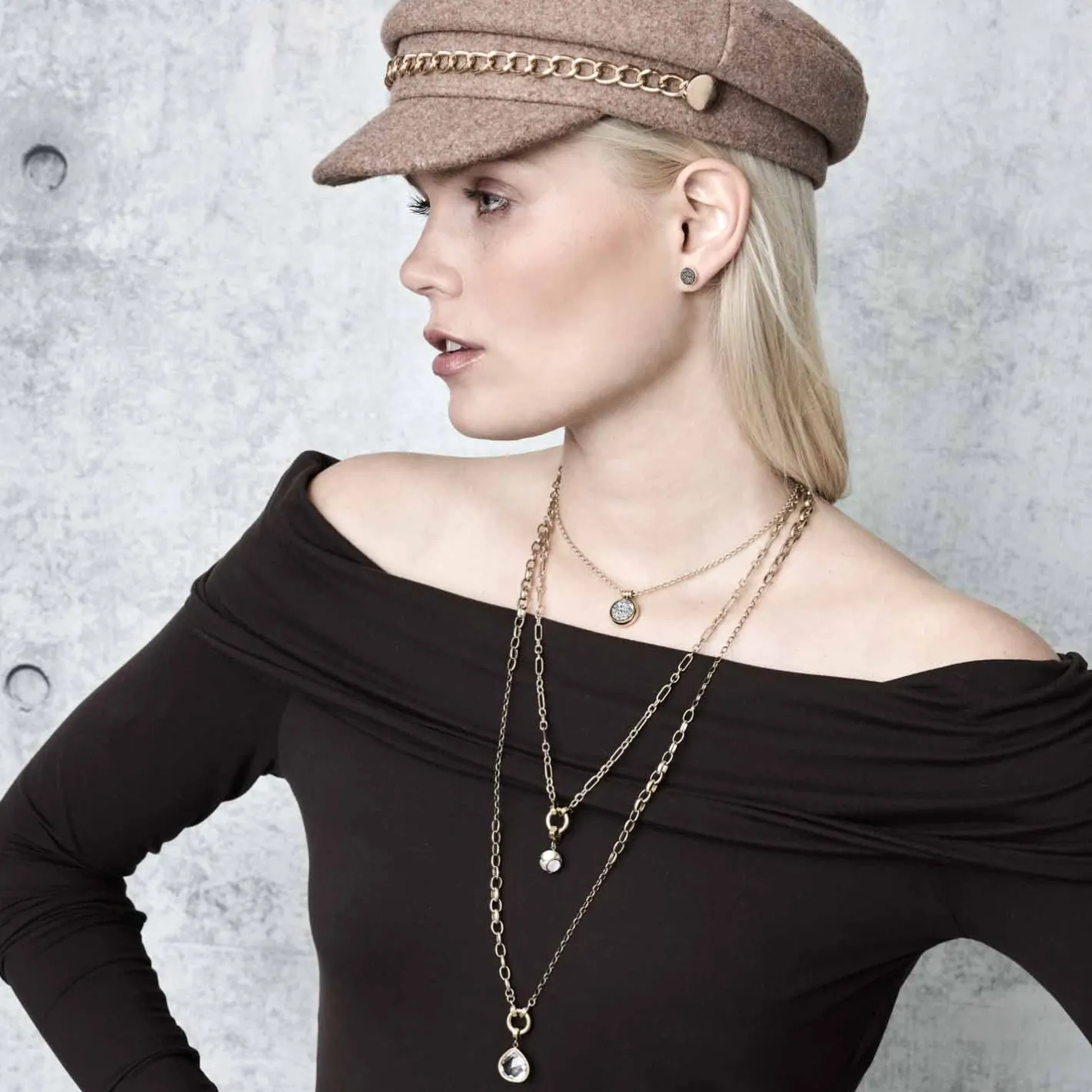 Halskette SUZANNE 80 cm gold Clip & Mix*LEONARDO Best