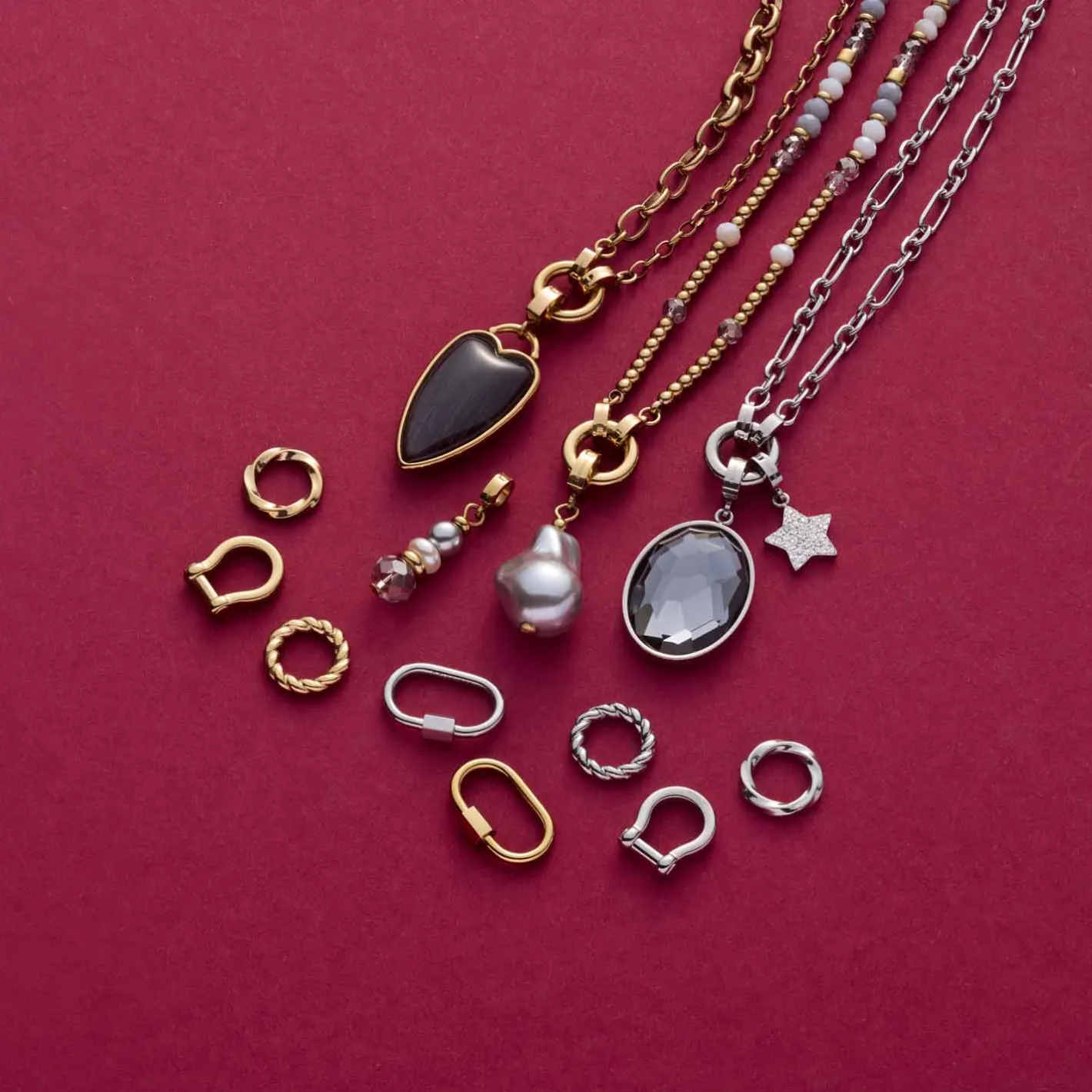 Halskette SUZANNE 80 cm gold Clip & Mix*LEONARDO Best