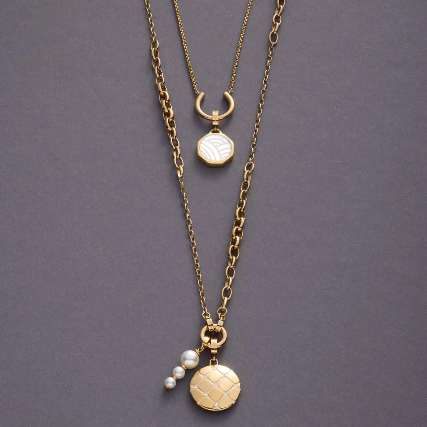 Halskette SUZANNE 80 cm gold Clip & Mix*LEONARDO Best