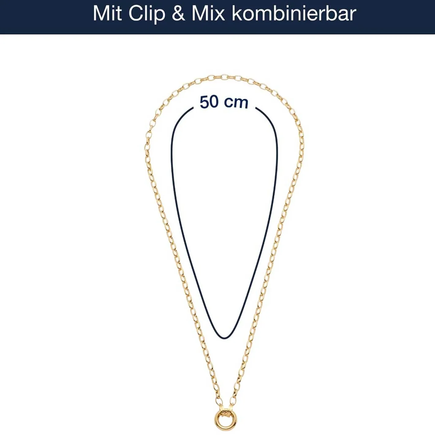 Halskette TOMKE Clip & Mix 50 cm gold*LEONARDO Online