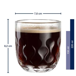 Kaffeeglas GOCCE 220ml 2. Variante 2er-Set*LEONARDO New