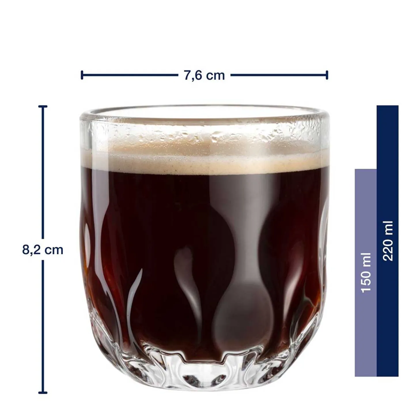 Kaffeeglas GOCCE 220ml 3. Variante 2er-Set*LEONARDO Online